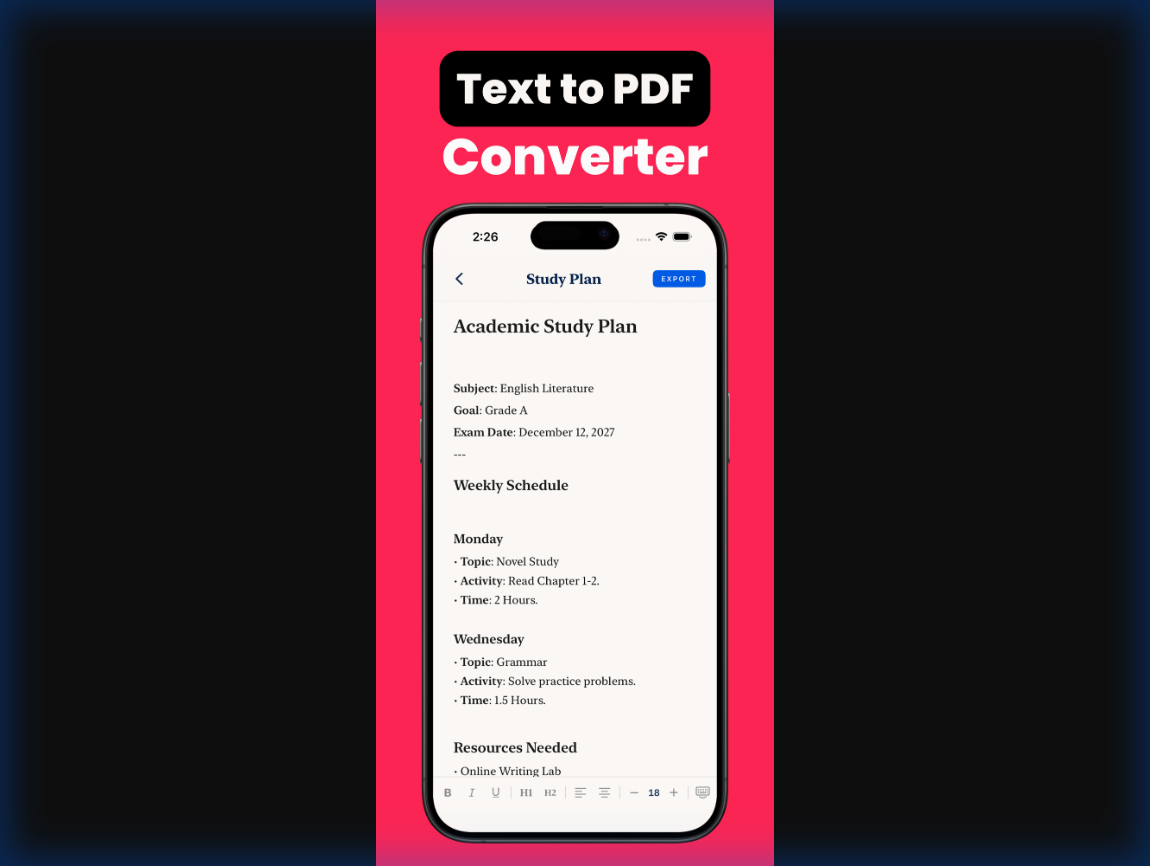toPDF app preview